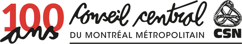 The 100 year anniversary logo of the Conseil central du Montréal métropolitain